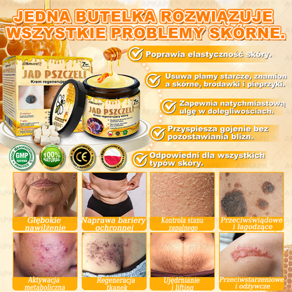 ✨ΑPΚΑPK® Jad Pszczoły Kompleksowy Krem✨pomaga w leczeniu problemów skórnych, takich jak: zmarszczki, blizny, plamy pigmentacyjne, rozstępy, trądzik, łuszczyca, egzema, zmiany skórne, podrażnienia, stany zapalne i inne problemy skórne🫏