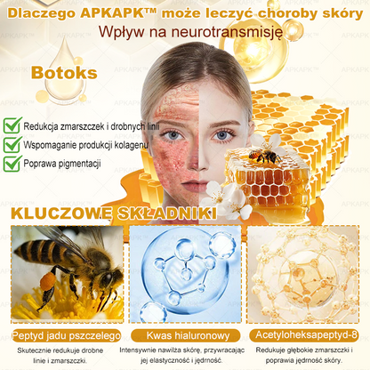 ✨ΑPΚΑPK® Jad Pszczoły Kompleksowy Krem✨pomaga w leczeniu problemów skórnych, takich jak: zmarszczki, blizny, plamy pigmentacyjne, rozstępy, trądzik, łuszczyca, egzema, zmiany skórne, podrażnienia, stany zapalne i inne problemy skórne🫏