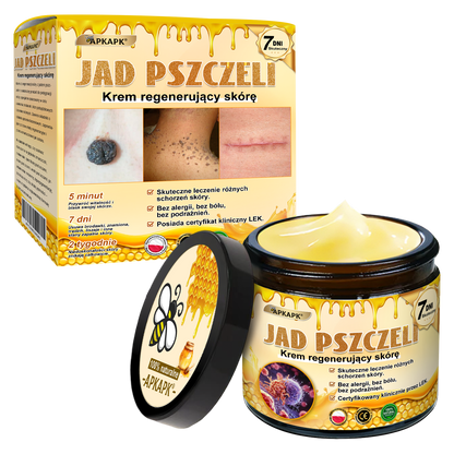 ✨ΑPΚΑPK® Jad Pszczoły Kompleksowy Krem✨pomaga w leczeniu problemów skórnych, takich jak: zmarszczki, blizny, plamy pigmentacyjne, rozstępy, trądzik, łuszczyca, egzema, zmiany skórne, podrażnienia, stany zapalne i inne problemy skórne🫏
